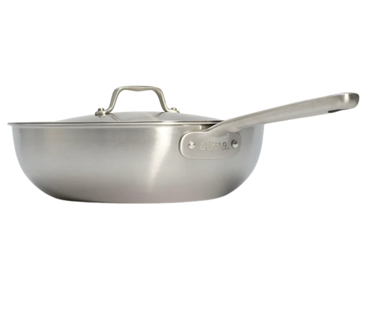 Wok avec poignées 28 cm + couvercle - Atma