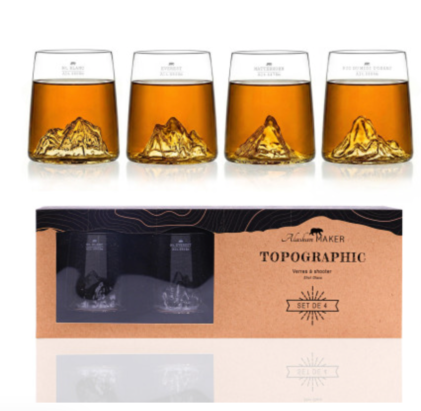 Coffret de 4 shooters Topographic - Alaskan Maker
