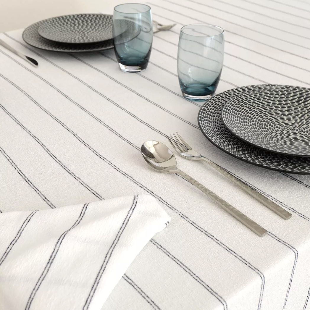 Nappe et serviettes Rimini Nero - Garnier Thiebaut
