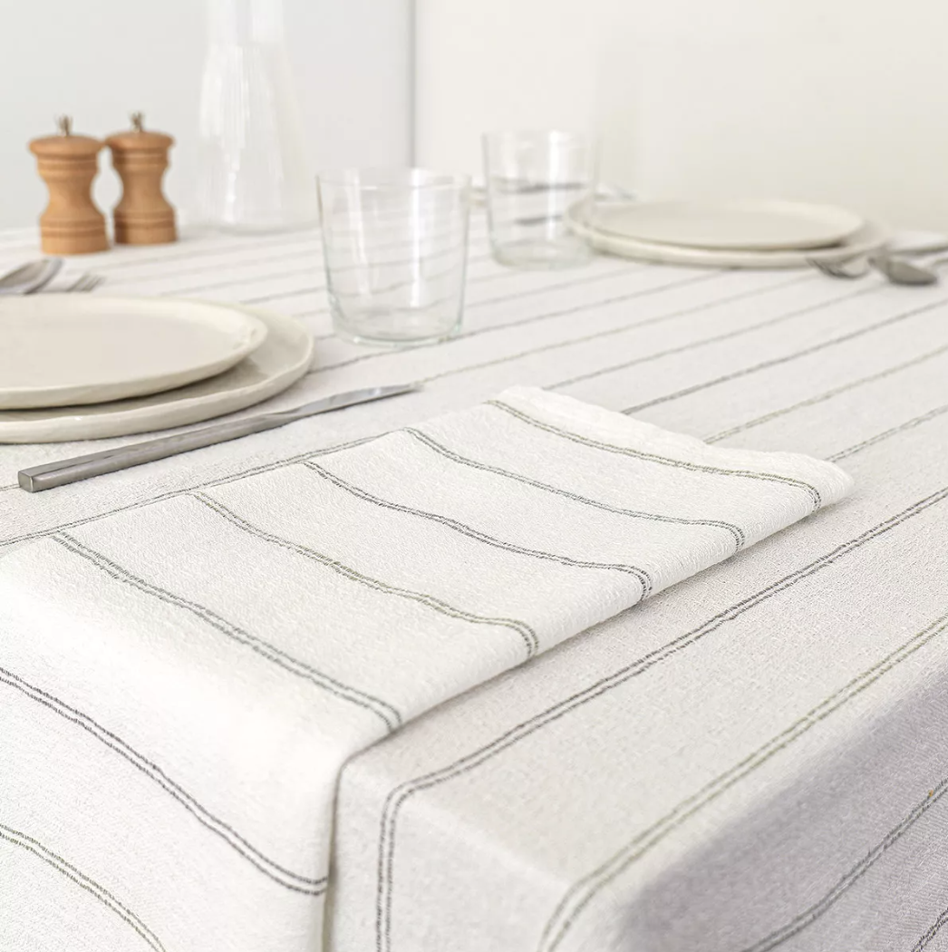 Nappe et serviette Rimini Verde - Garnier Thiebaut