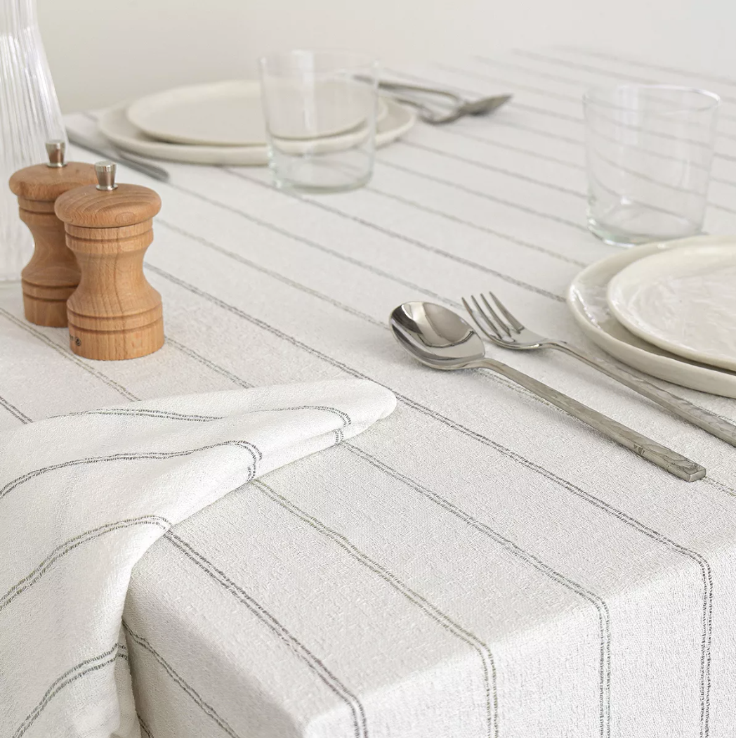 Nappe et serviette Rimini Verde - Garnier Thiebaut