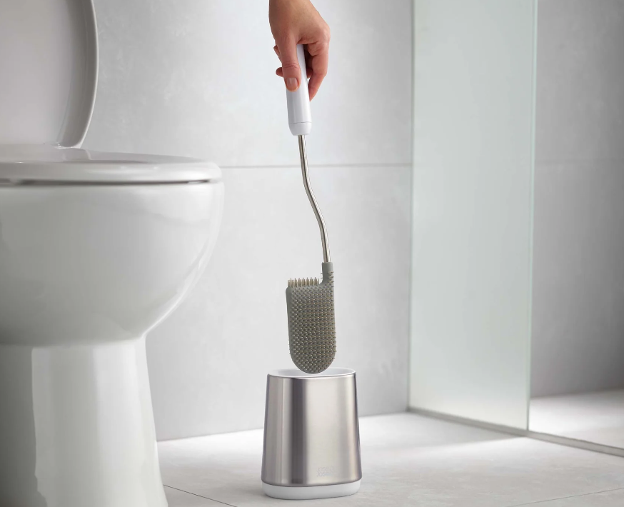 Brosse WC Flex Lite Steel Blanche - Joseph Joseph