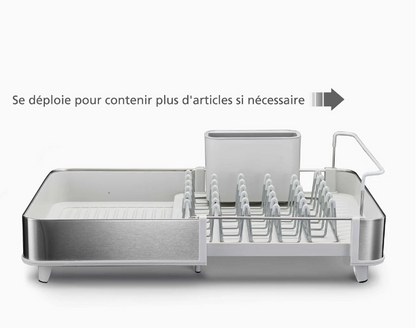 Egouttoir extensible Extend Steel - Gris - Joseph Joseph