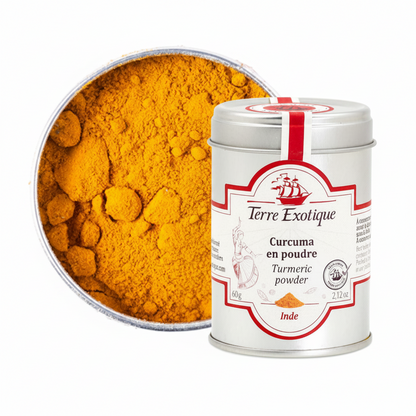 Boîte de curcuma en poudre Terre Exotique