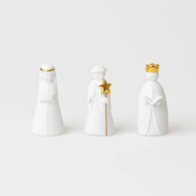 Set de 3 chanteurs de l'Étoile Räder porcelaine blanche