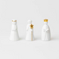 Set de 3 chanteurs de l'Étoile Räder porcelaine blanche