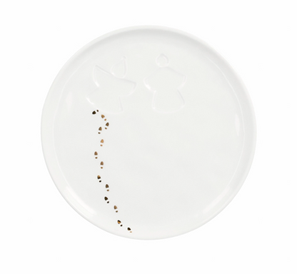 Plat empreintes d'ange dans la neige Räder porcelaine