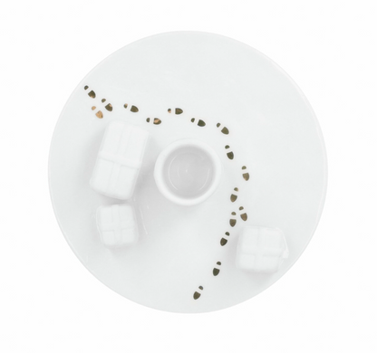 Bougeoir atelier du Père Noël Räder porcelaine blanche