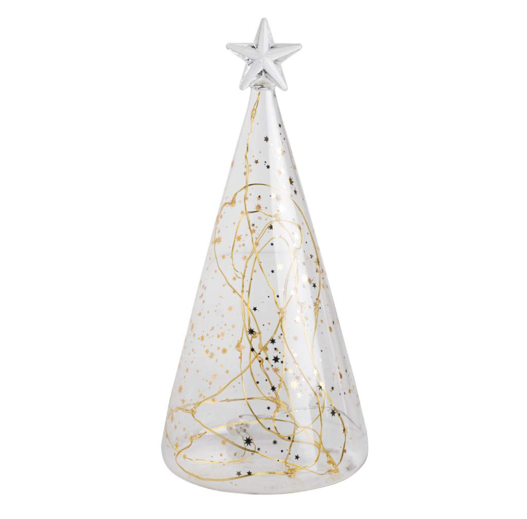 LED sapin verre étoile doré small - Rader