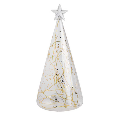 LED sapin verre étoile doré small - Rader