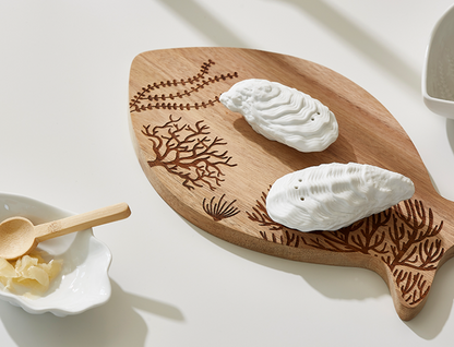 Salière et poivrière huitre 9,5 x 4,5 x 3 cm - Rader