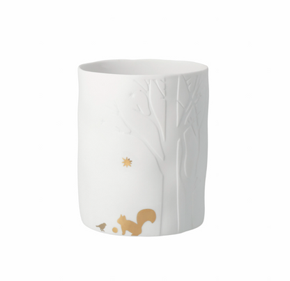 Photophore histoires d'hiver écureuil Räder porcelaine blanche