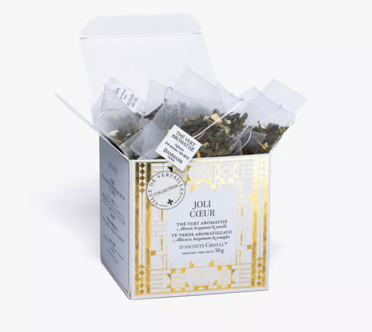 Boite de 25 sachets cristal Jolie coeur - Dammann Frères