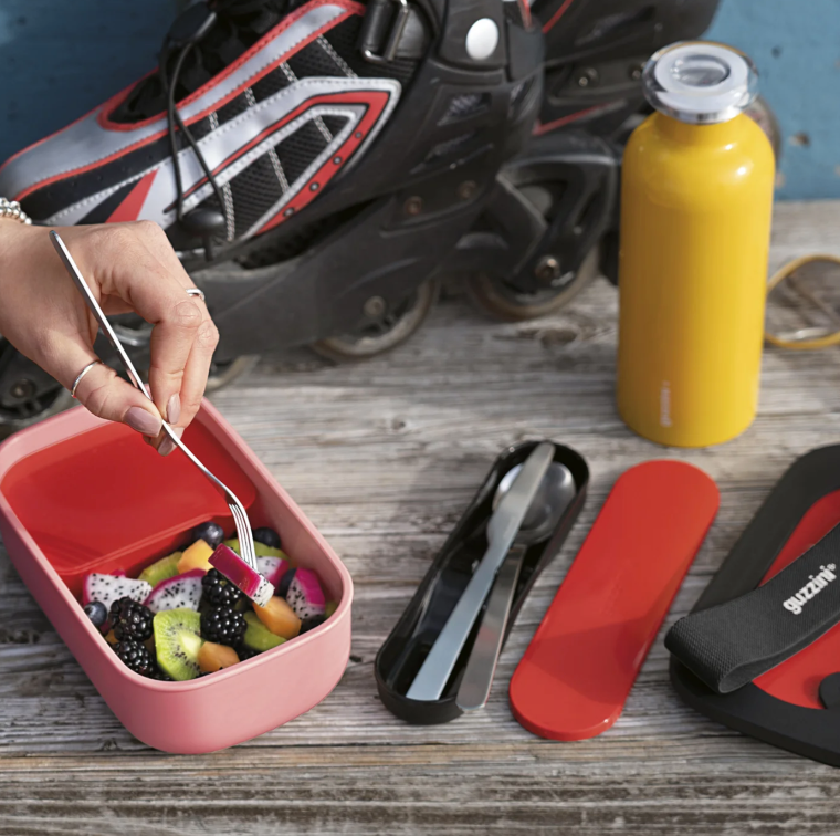 Boite a lunch avec couverts store & go - Guzzini