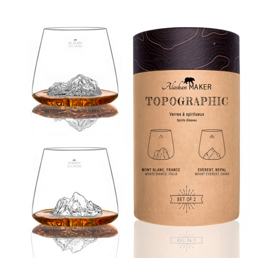 Set de 2 verres spiritueux Mont Blanc & Everest - Alaskan maker