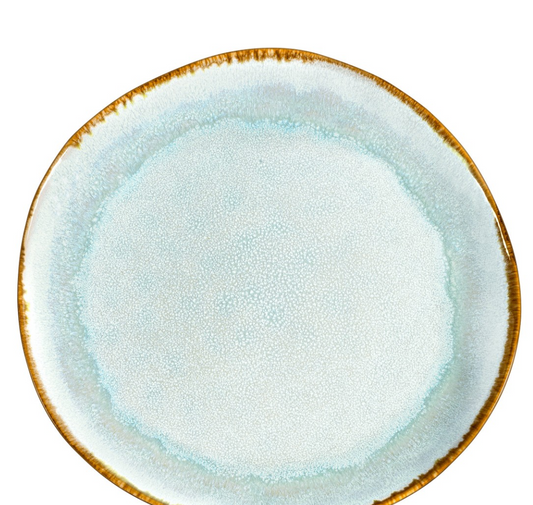Assiette plate 28 cm shadow aqua (lot de 6) - Médard de Noblat
