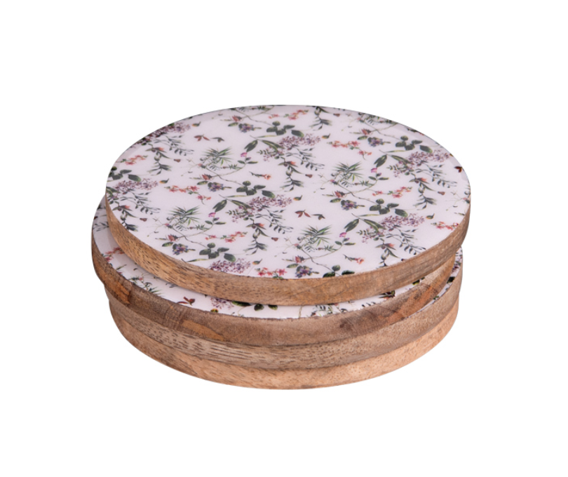 Set de 4 dessous de verre Champêtre 10 cm - Table Passion