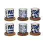 Coffret de 6 tasses et sous-tasses Milos 10 cl - Table Passion