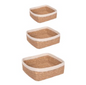 Set de 3 paniers carrés Liserai blanc