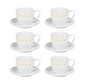 Coffret de 6 tasses à café avec sous tasses Marguerite 10 cl - Table Passion