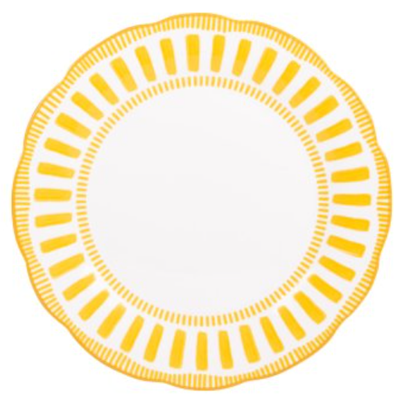 Assiette plate 27 cm napoli jaune - Table Passion