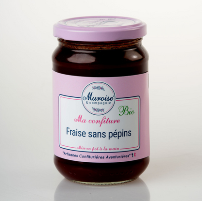 Confiture de fraise sans pépins bio - 350 g - Muroise & Compagnie