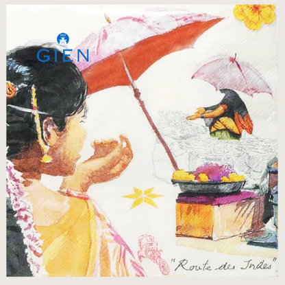 Serviettes route des indes - Gien