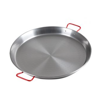 Poêle à paella valence 40 cm en acier poli - Garcima
