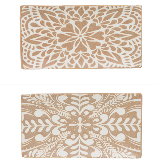 Plat rectangle beige Safi 29x16 cm - Table Passion