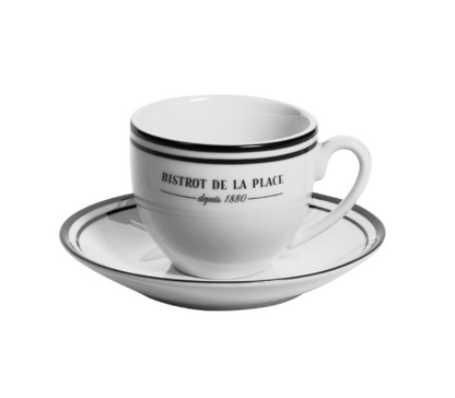 Tasse avec soucoupe Bistrot 9 cl - Table Passion