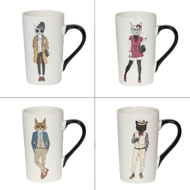Coffret de mug Dapper cat 50 cl - Table Passion