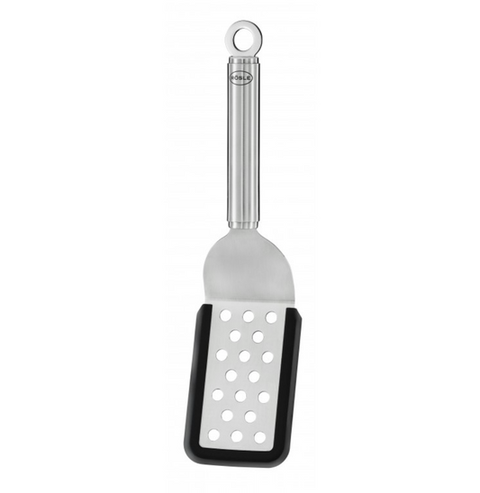 Palette sandwich coudée perforée manche rond silicone - Rösle