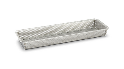 Moule à tarte rectangle en inox perforé avec fond amovible - De Buyer