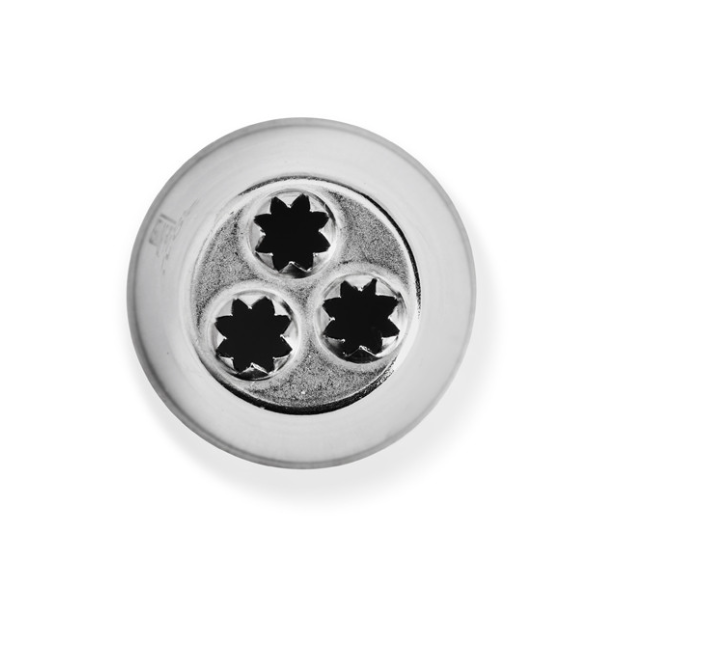 Douille à nid cannelée inox 3 trous Ø5mm - De Buyer