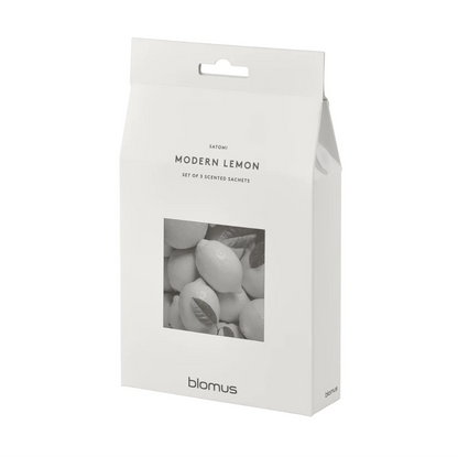 Sachet parfumé 3 pièce Satomi blanc parfum : Citron moderne - Blomus