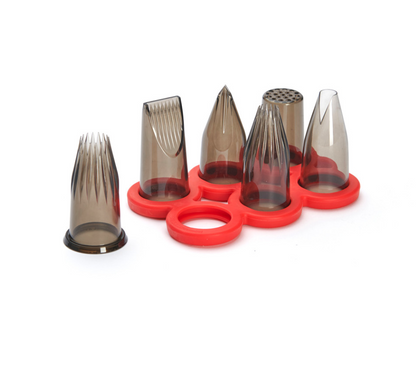 Coffret creatif 6 douilles tritan et support De Buyer - Support TPE avec trou d'accroche, empilable