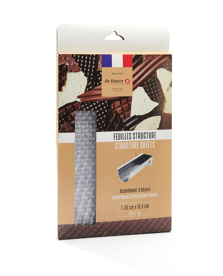 4 feuilles décor gouttière à bûche ronde de 30 cm - De Buyer
