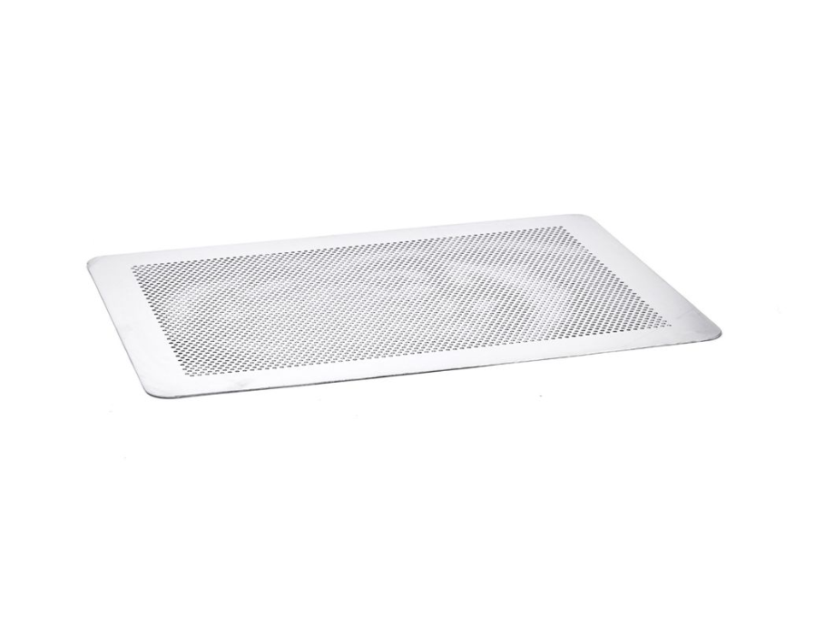 Plaque aluminium perforé bord plat 40 x 30 cm - De Buyer