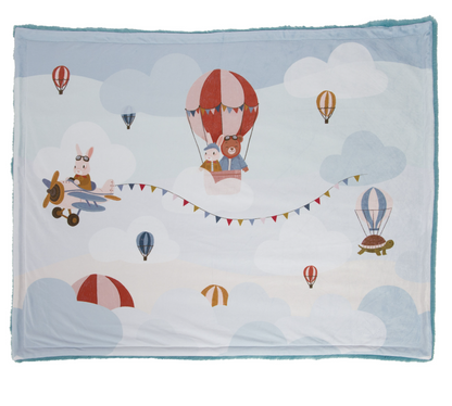 Plaid montgolfière 100x75cm - Amadeus