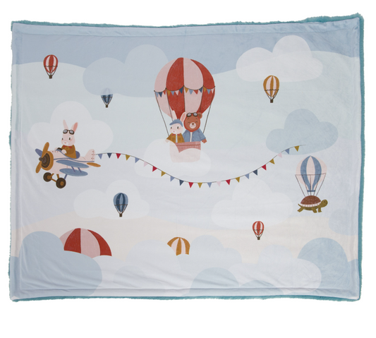 Plaid montgolfière 100x75cm - Amadeus