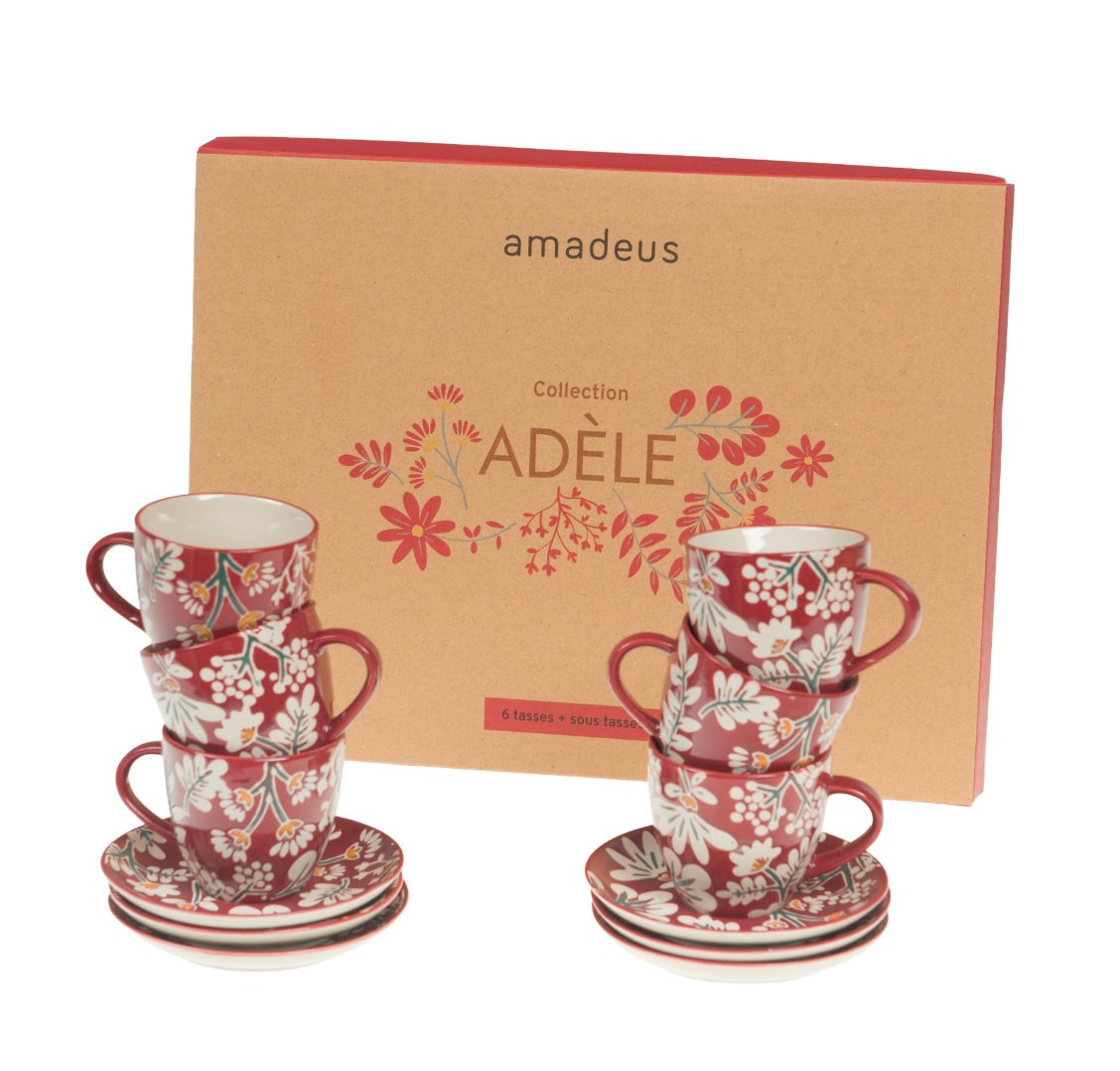 Coffret 6 tasses Sainte Adèle - Amadeus