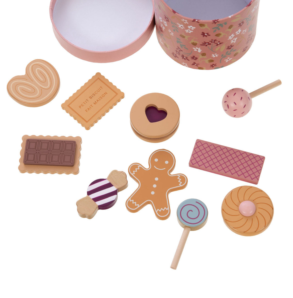 Boite à biscuits en bois Zoé 10 pièces - Amadeus