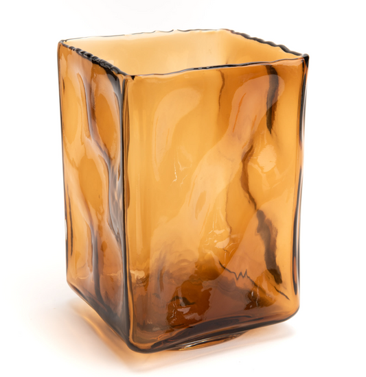 Vase Onda carré ambre - Amadeus