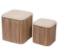 Tabouret carré Camel petit modèle - Amadeus