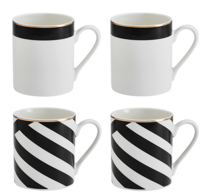 Coffert 4 Mugs à rayures - Mikasa