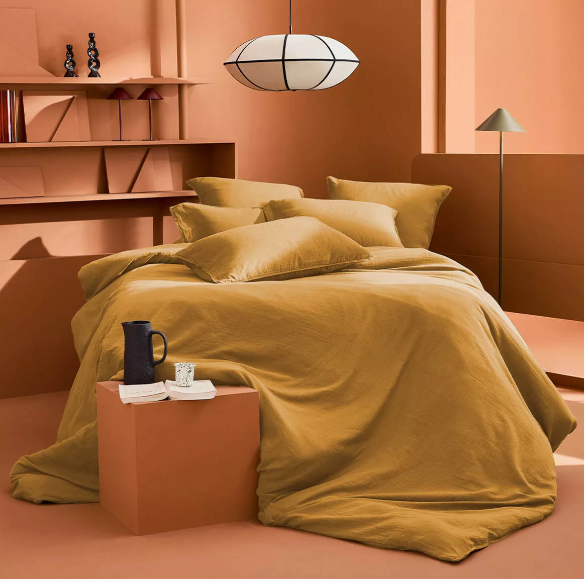 Housse de couette Malia curry - Garnier Thiebaut