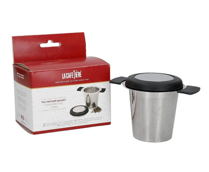 Infuseur à thé avec couvercle inox - La Cafetière