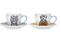 Set de 2 paire tasse de the chien chat - Mikasa