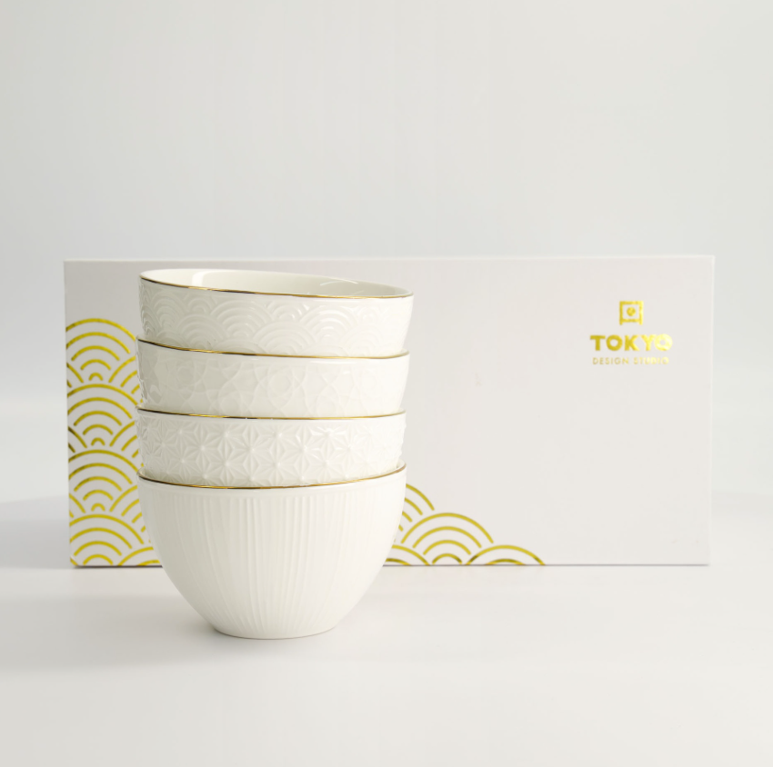 Coffret de 4 bols Nippon White – Tokyo Design Studio