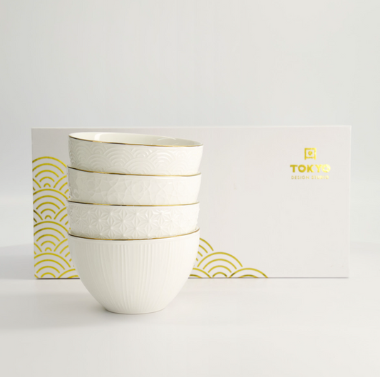 Coffret de 4 bols Nippon White – Tokyo Design Studio